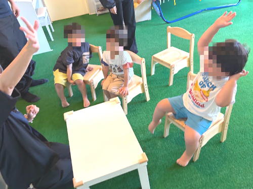 PARCふくしま　児童発達支援　年少　3歳児　4歳児　季節の遊び　夏の遊び　集団療育　保育士　児童指導員　理学療法士　作業療法士　言語聴覚士　ペープサート