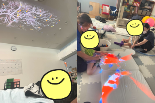 感覚遊び　見る　触れる　感じる　手足の感覚　想像力　個性を生かす　発想力　看護師　保育士　児童指導員　理学療法士　言語聴覚士　作業療法士